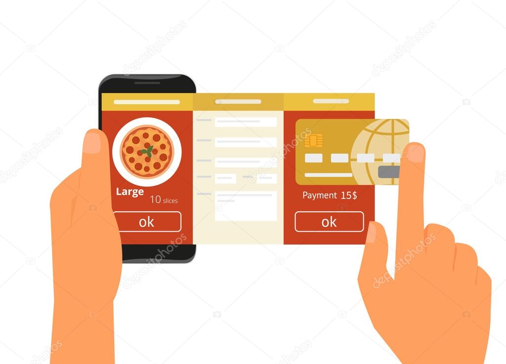 Mobile app for ordering pizza