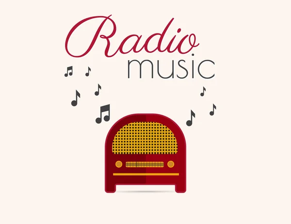 Musique de radio — Image vectorielle