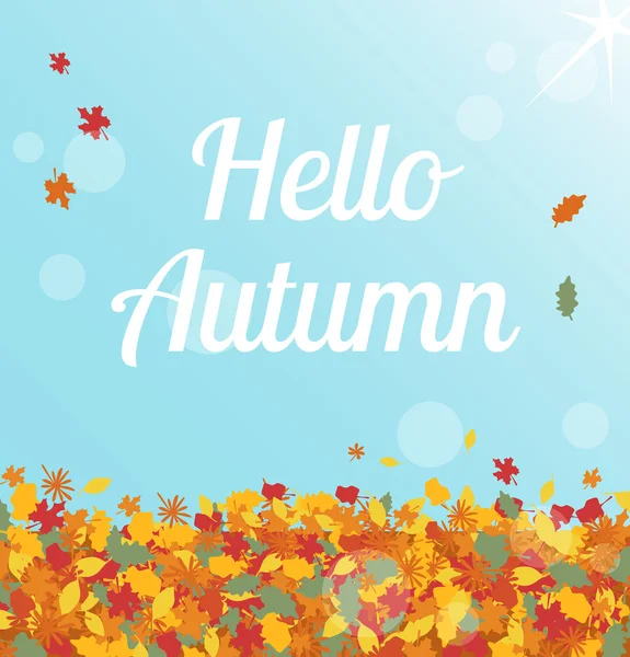 Hello autumn — Stock Vector