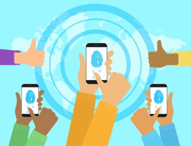 parmak izi smartphone üzerinde tarama