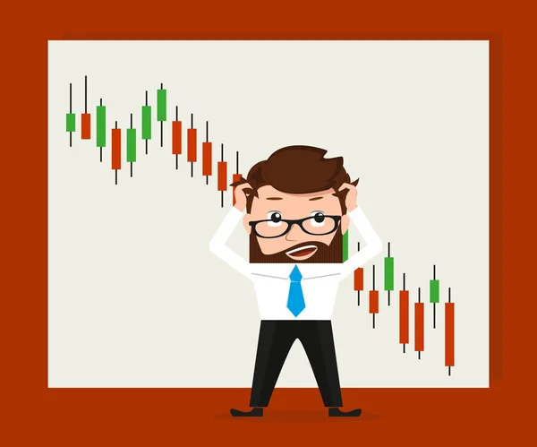 Financial market global crisis — Stock Vector