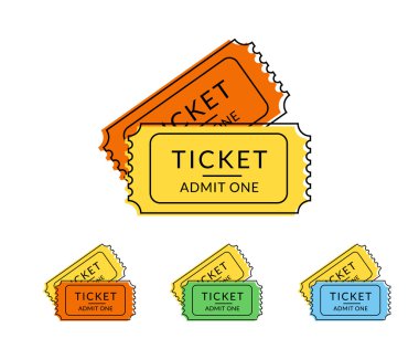 Two retro tickets clipart