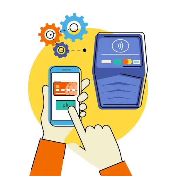 Mobilne płatności — Wektor stockowy