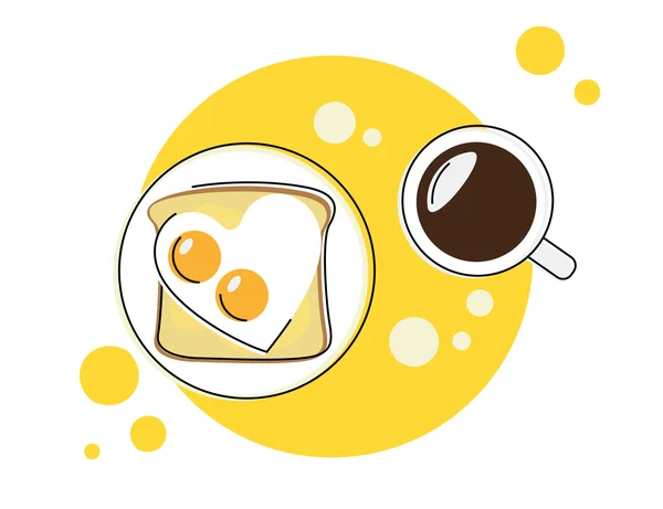 Mañana desayuno ronda icono — Vector de stock