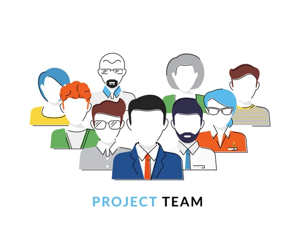 Projekt csapat avatarok — Stock Vector