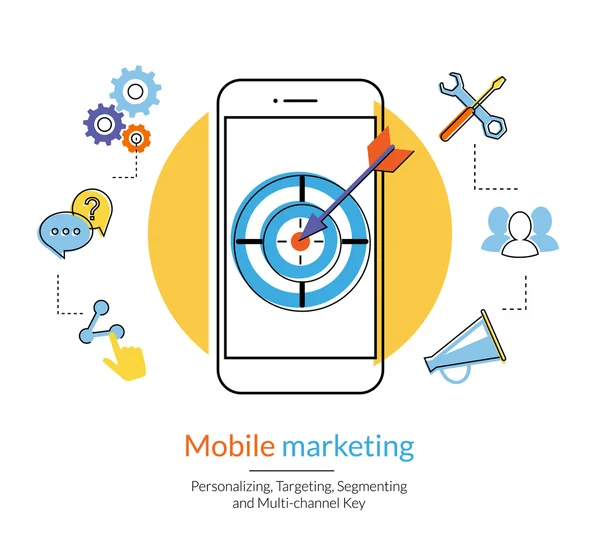 Mobiles Marketing — Stockvektor