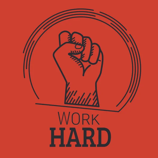 Work hard — Stock Vector