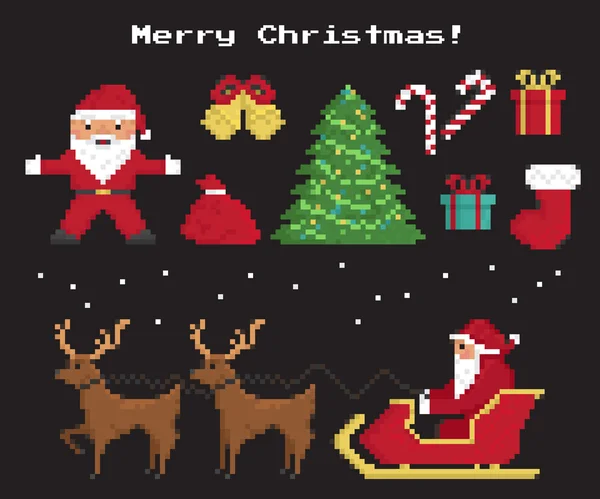 Vektorgrafiken Pixel Weihnachts Vektorbilder Pixel Weihnachts Depositphotos