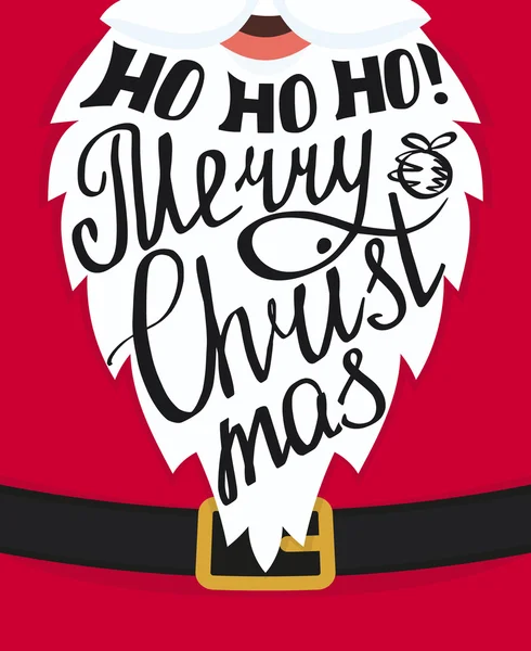 Ho-ho-ho Merry Christmas greeting card szablon projektu — Wektor stockowy