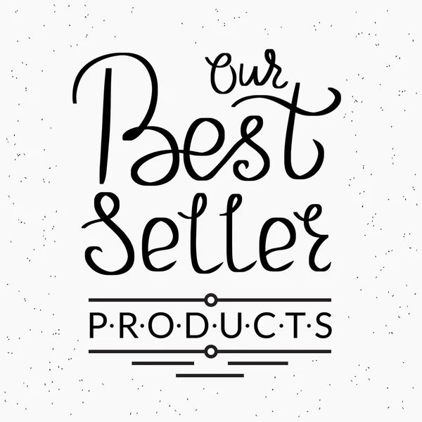 Guion manuscrito best seller — Vector de stock