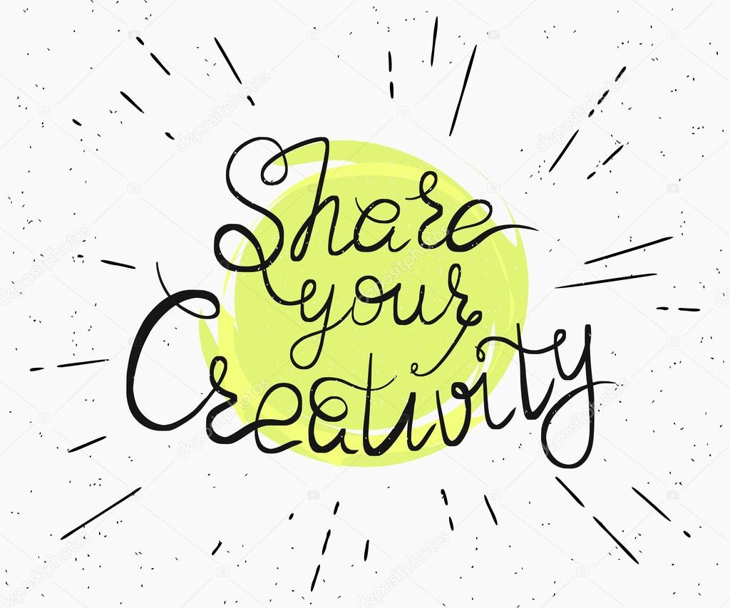 創造性の手書きデザインを共有します ストックベクター C Julia Tim