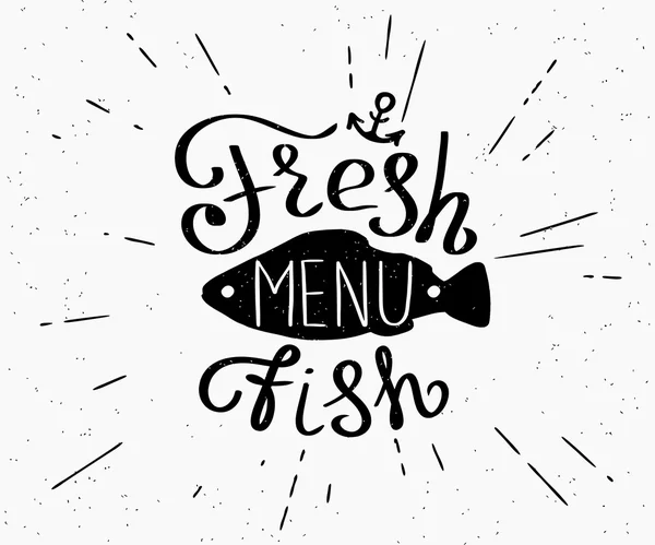 Freash balık menüsü — Stok Vektör
