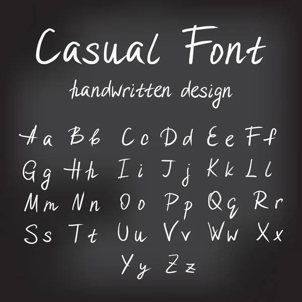 Casual χειρόγραφη γραμματοσειρά σχεδιασμού — Διανυσματικό Αρχείο