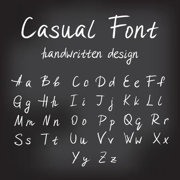 Casual handwritten font design — Stock Vector