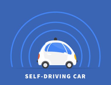 Self-driving car  black icon clipart