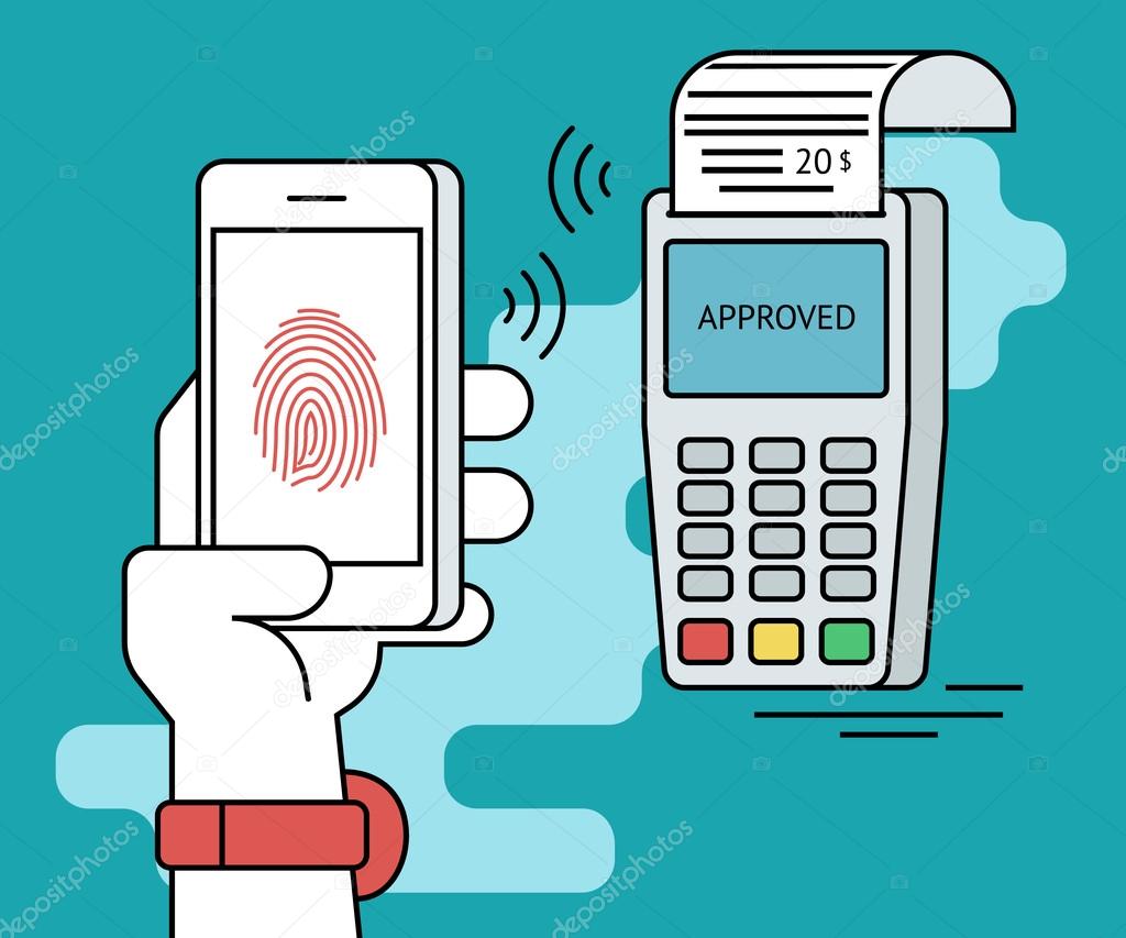 Mobile payment via smartphone using fingerprint identification