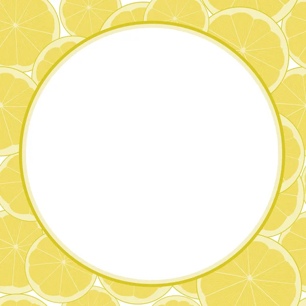 Cadre blanc à motifs citron et chaux pour texte — Image vectorielle