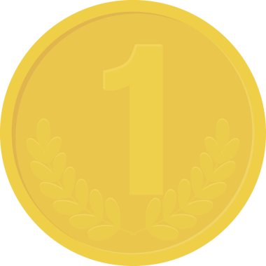 Sarı altın. Beyaz arka plan üzerinde izole