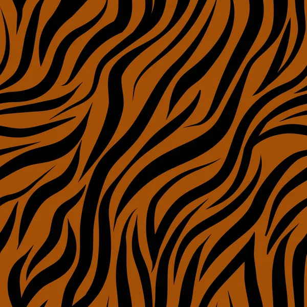 Tiger Seamless Background Orange Striped Abstract Pattern Line Print Fabric — Stock Vector