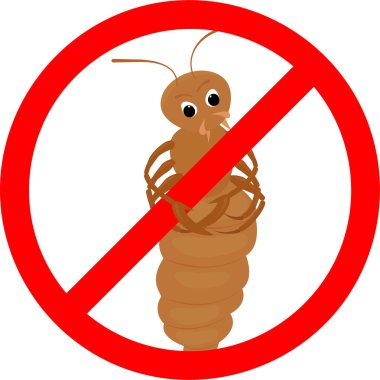 Kırmızı işaretli çizgi film bitleri beyaz arkaplanda izole edilmiş. Vektör parazit böcek çizimi.