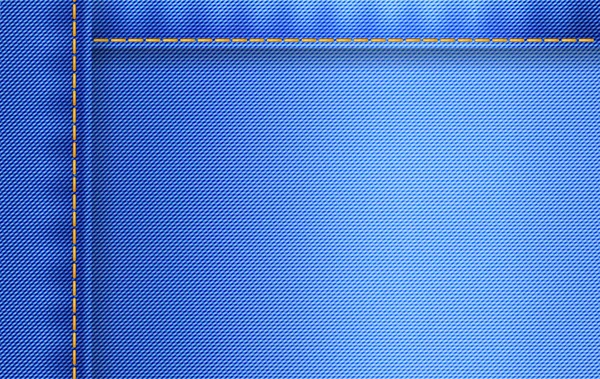 ブルージーンズデニムの質感 ベクターテキスタイル背景 — ストックベクタ