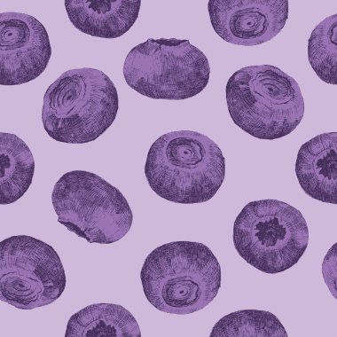 Collered bilberries seamless modeli