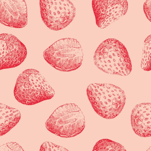 Fresas patrón sin costura — Archivo Imágenes Vectoriales