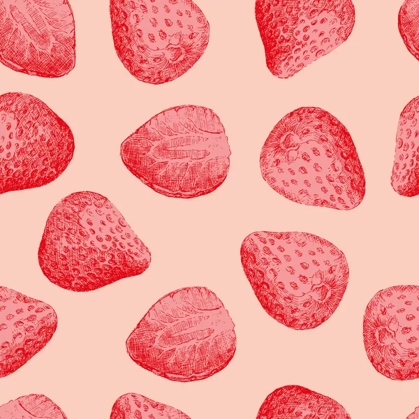 Patrón sin costuras de fresas de colores — Archivo Imágenes Vectoriales