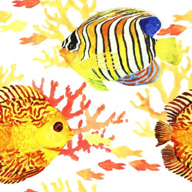 Tropik balıklar seamless modeli