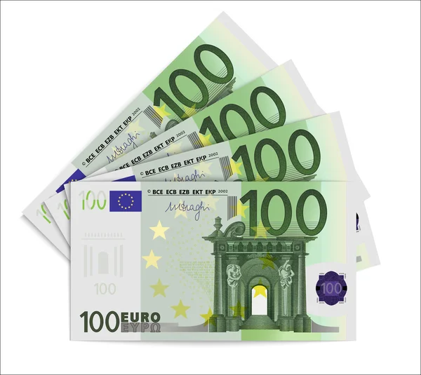 100 Euro bills — Stock Vector