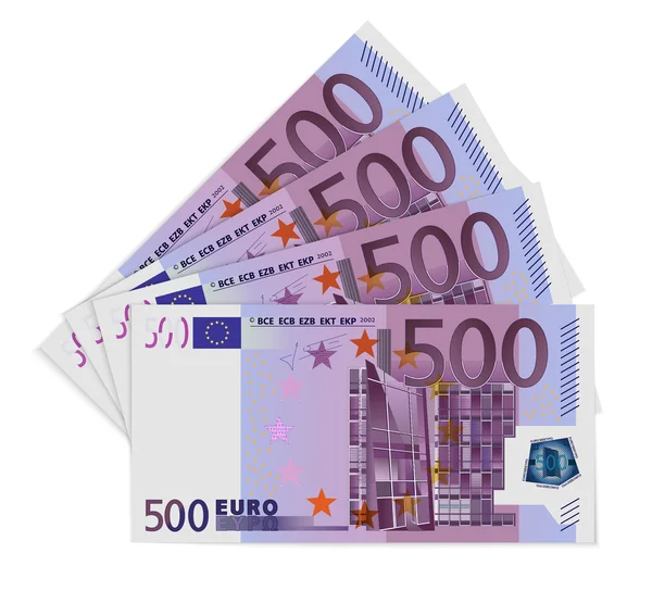 Billetes de 500 euros — Vector de stock