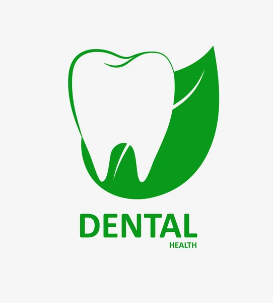 Dental herbal health logo — Stock Vector