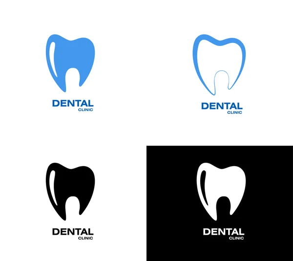 Conjunto de logotipo del diente — Archivo Imágenes Vectoriales