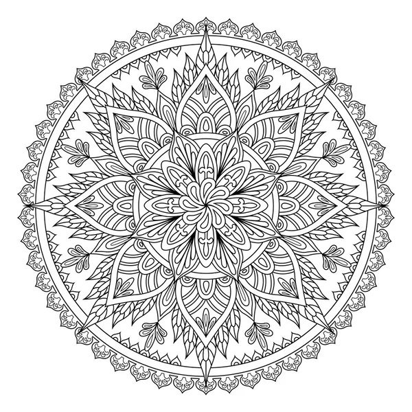 Mandala patrón oriental — Vector de stock