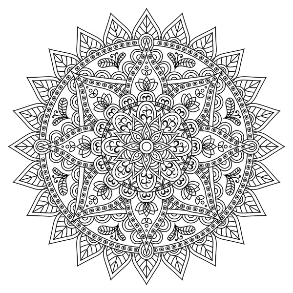 Mandala patrón oriental — Vector de stock