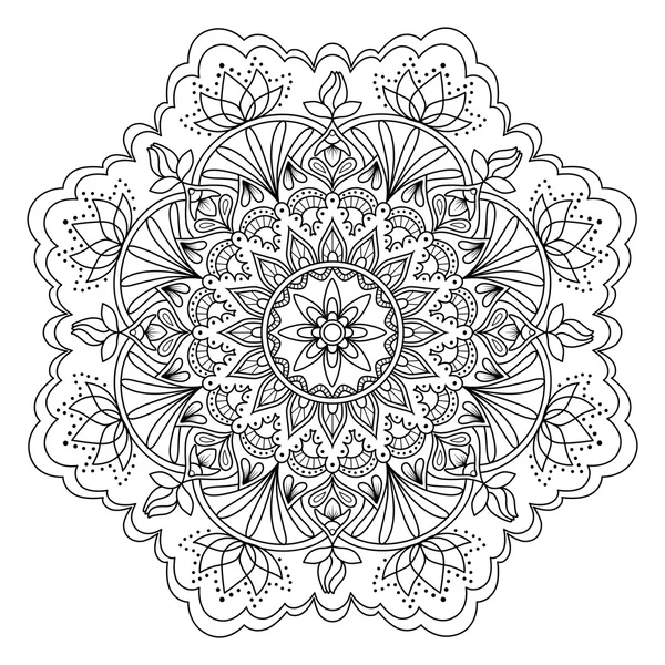 Mandala patrón oriental — Vector de stock