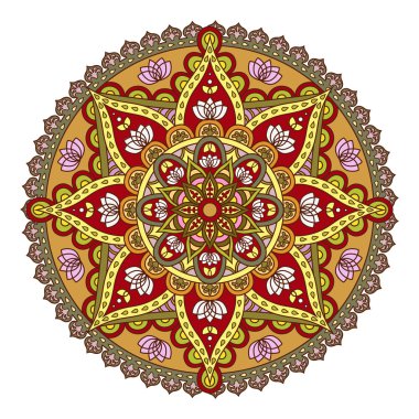 Oryantal yuvarlak desen