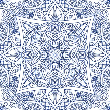 Mandala mavi seamless modeli