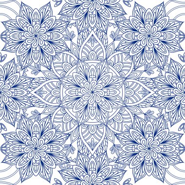 Mandala mavi seamless modeli
