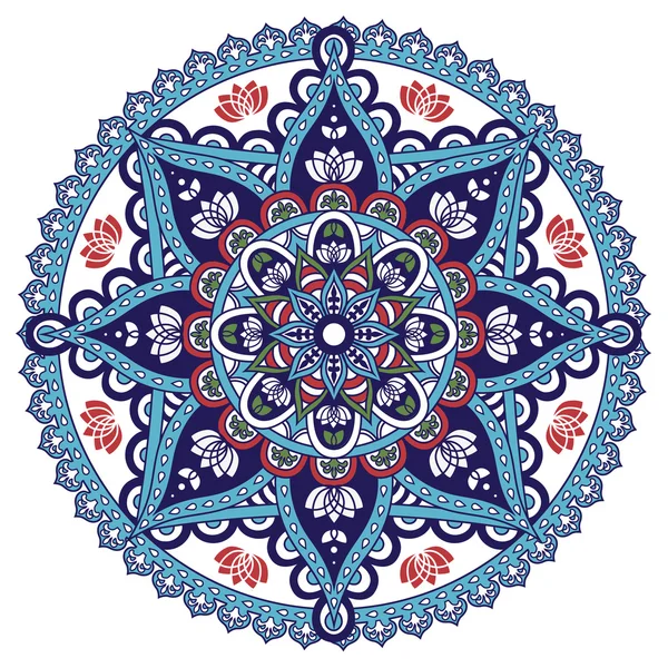 Ornement de couleur Mandala — Image vectorielle