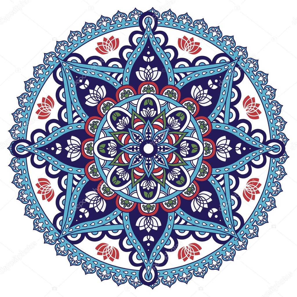 Mandala color ornament