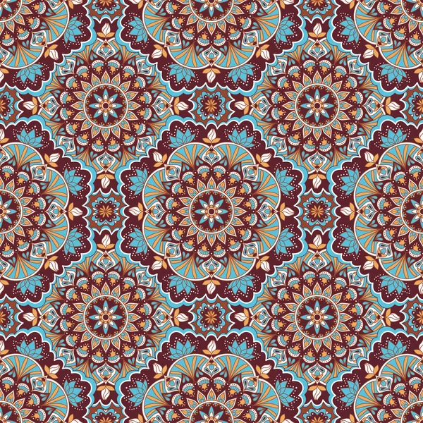 Patrón sin costura de color Mandala — Vector de stock