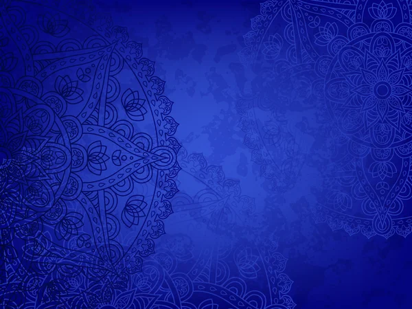 Mandala retro mavi arka plan