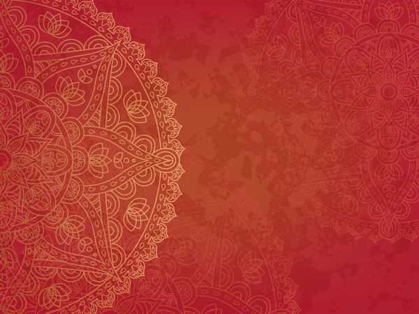 Mandala retro kırmızı arka plan