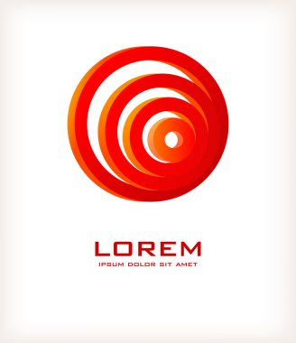 yuvarlak sarmal logo tasarım şablonu