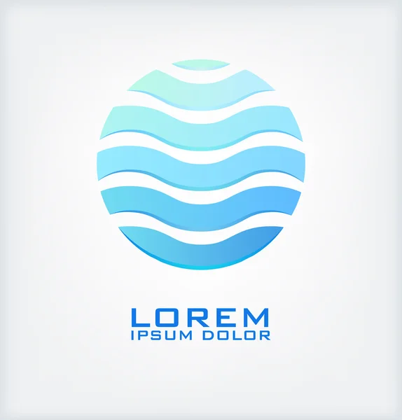 Wave logosu tasarım şablonu