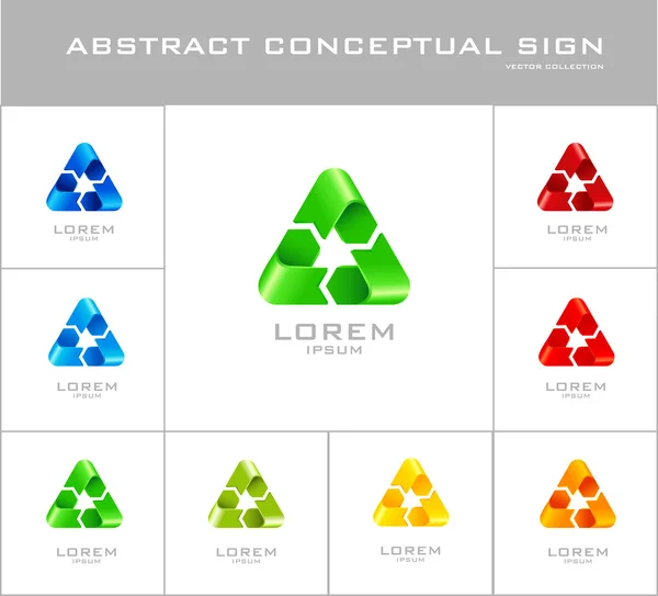 Plantilla de diseño de logotipo de signo de reciclaje — Archivo Imágenes Vectoriales