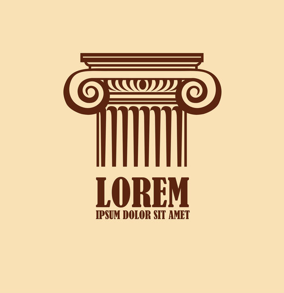 Column logo design template