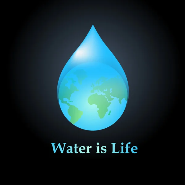 Water drop logo design template — Stock Vector