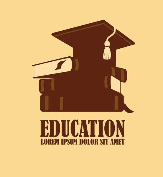 Templat desain logo pendidikan - Stok Vektor